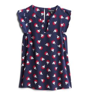 41 Hawthorn scallop trim blouse;  small, NWT